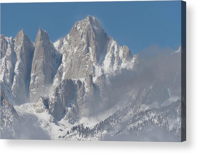 Alabama Hills Acrylic Print featuring the photograph Mount Whitney in March by John Hight