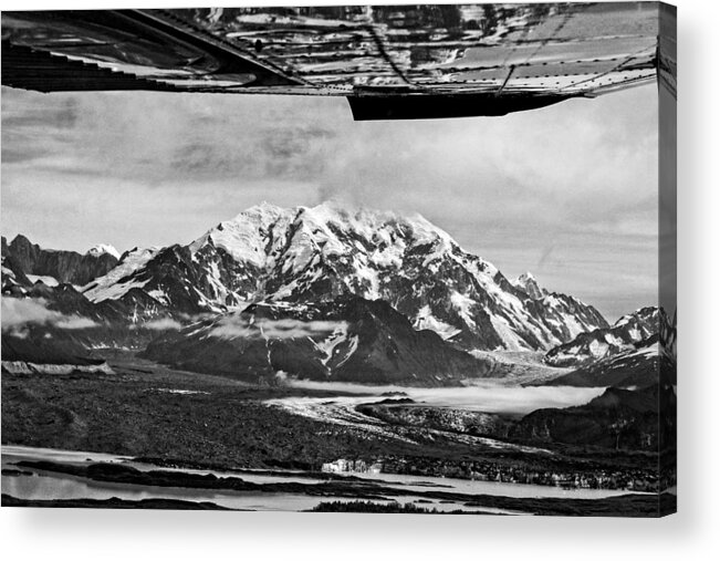 Alaska Acrylic Print featuring the photograph Mountain Flying Alaska by Waterdancer 