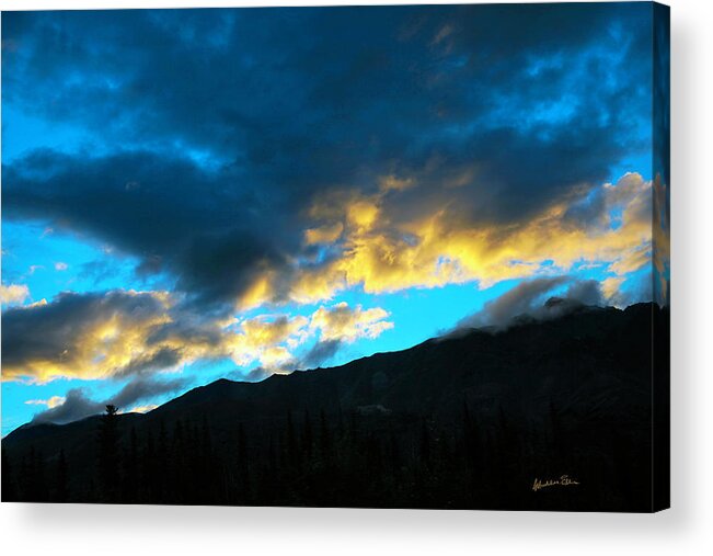 Land Acrylic Print featuring the photograph Mountain Silhouette by Madeline Ellis