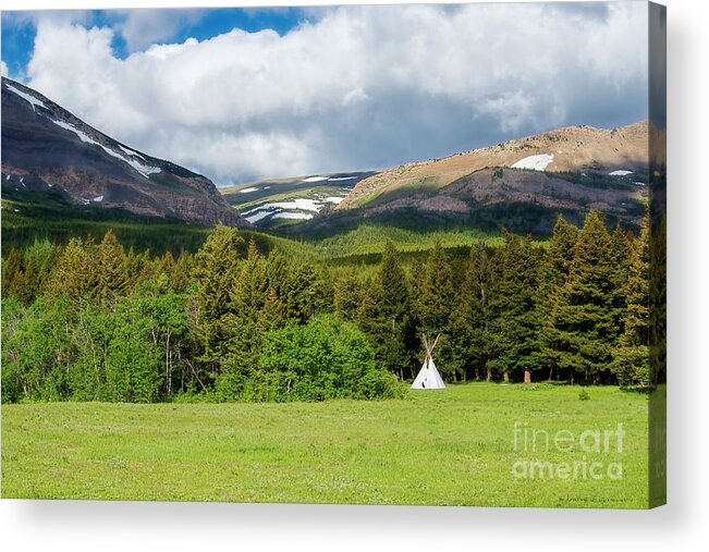 Mountains Acrylic Print featuring the photograph Mountain Teepee by David Arment