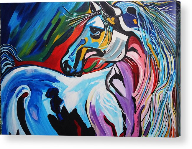 Horse Acrylic Print featuring the painting Mr Gorgeous by Nora Shepley