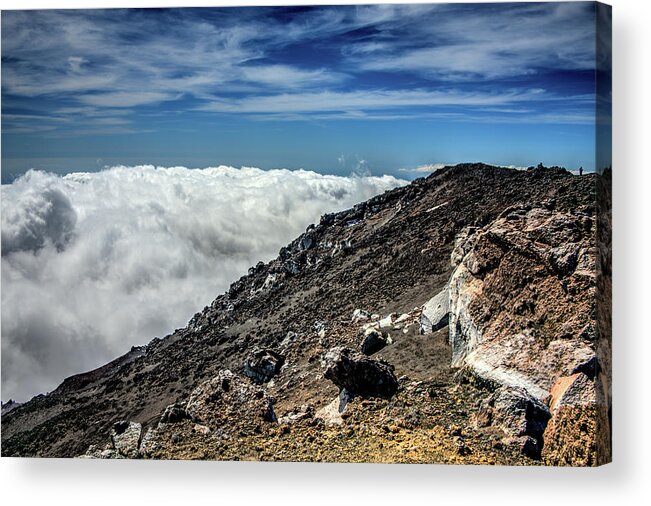  Acrylic Print featuring the photograph Mt. Etna above the clouds by Patrick Boening