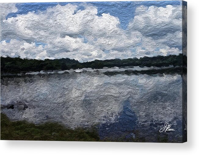 Landscape Painting Acrylic Print featuring the painting Mt. Pocono Landscape by Joan Reese