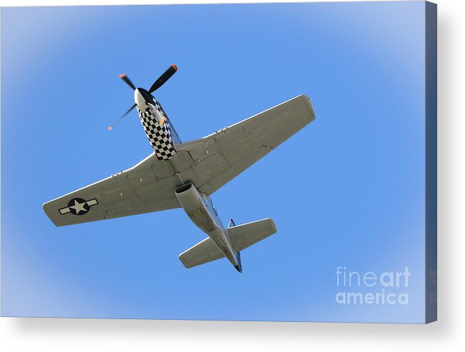 Mustang Acrylic Print featuring the photograph Mustang Overhead by Tom Claud