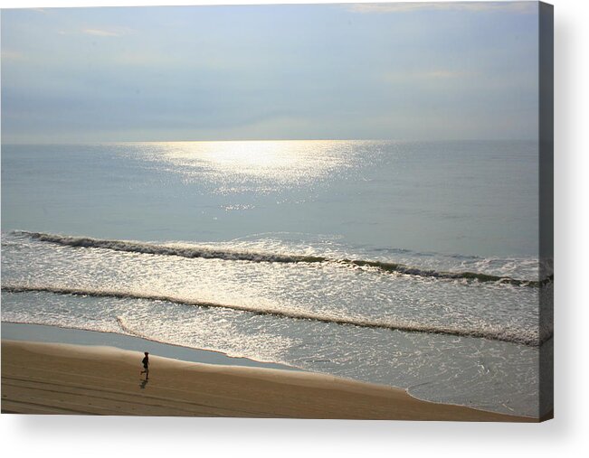 Seascape Acrylic Print featuring the photograph My morning run by Julie Lueders 