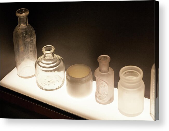 Mysterious Acrylic Print featuring the photograph Mysterious Old Bottles by Marilyn Hunt