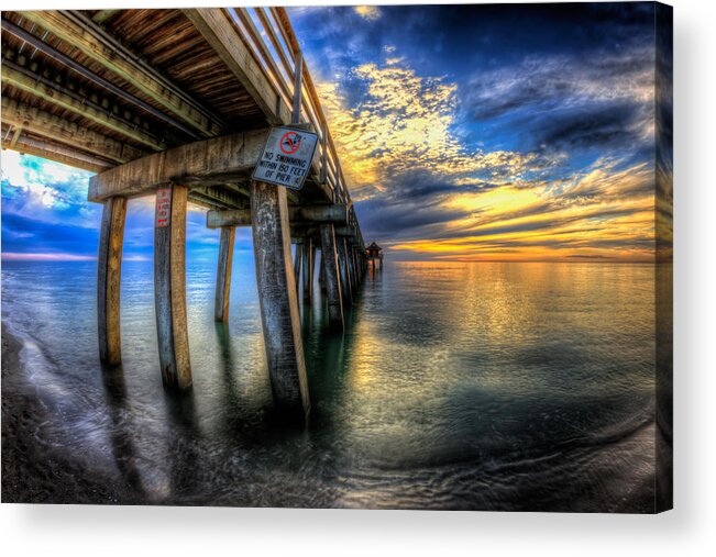 Architecture Acrylic Print featuring the photograph Naples Pier II by Raul Rodriguez