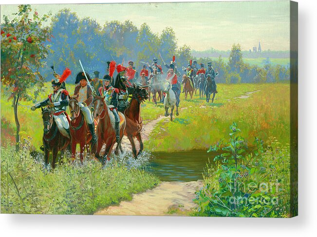 Horses Acrylic Print featuring the painting Napoleon by Simon Kozhin