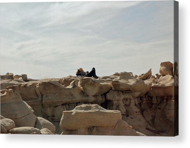 Badlands Acrylic Print featuring the photograph Naptime in the Badlands by David Diaz
