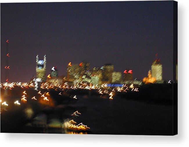 Nashville Acrylic Print featuring the photograph Nashville at Sixty Five MPH by Mark Currier