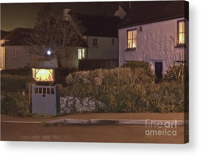 Jesus Acrylic Print featuring the photograph Nativity in a Mylor Bridge Garden by Terri Waters