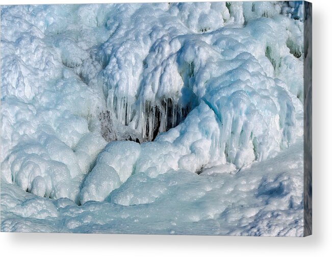 Nugget Falls Acrylic Print featuring the photograph Natural Ice Sculpture by Cathy Mahnke