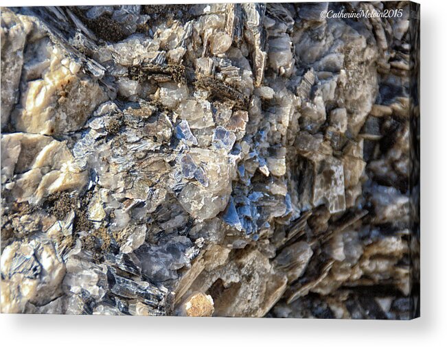 Rocks Acrylic Print featuring the photograph Natural Mica by Catherine Melvin