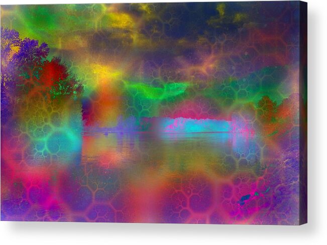 Nature Acrylic Print featuring the digital art Nature Abstract by Lilia S