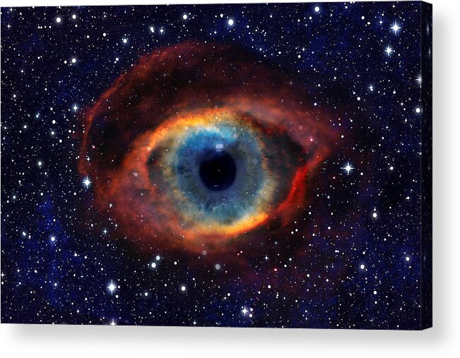 Nebula Acrylic Print featuring the digital art Nebul-Eye by Lisa Yount