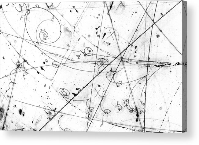 Salt Acrylic Print featuring the photograph Neutrino Particle Interaction Event by Fermi National Accelerator Laboratory