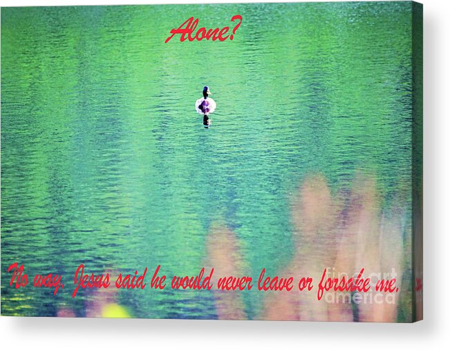 Christian Acrylic Print featuring the photograph Never Alone by Merle Grenz