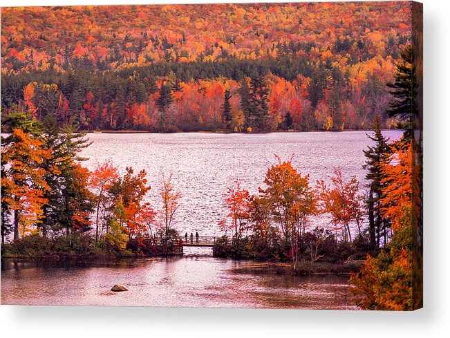 New England Acrylic Print featuring the tapestry - textile New Hampshire Fall by Dennis Bucklin