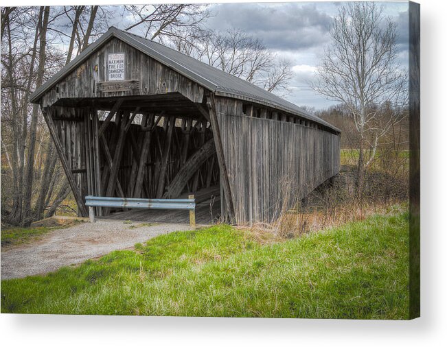 America Acrylic Print featuring the photograph New Hope Covered Bridge by Jack R Perry