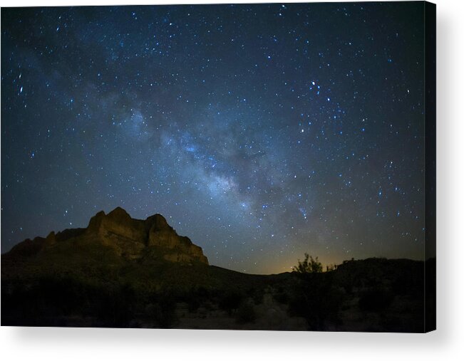 Stars Acrylic Print featuring the photograph Milky Way over Picket Post by Joanne West