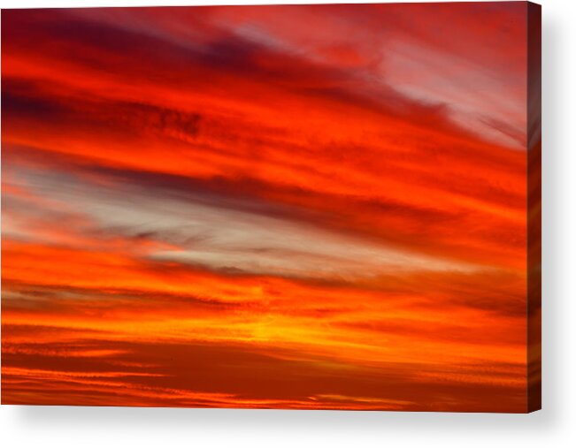 Sunset Acrylic Print featuring the photograph New Year Cloud by Robert Caddy