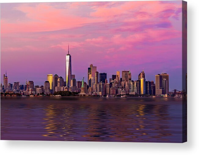World Trade Center Acrylic Print featuring the photograph New York City NYC Landmarks by Susan Candelario