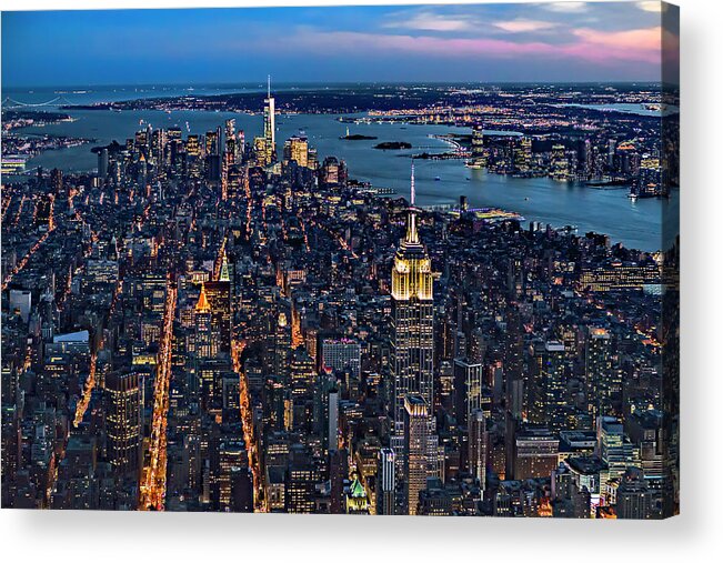 Aerial View Acrylic Print featuring the photograph New York City View From The Sky by Susan Candelario