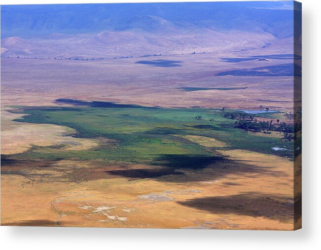 Ngorongoro Crater Acrylic Print featuring the photograph Ngorongoro Crater Tanzania by Aidan Moran
