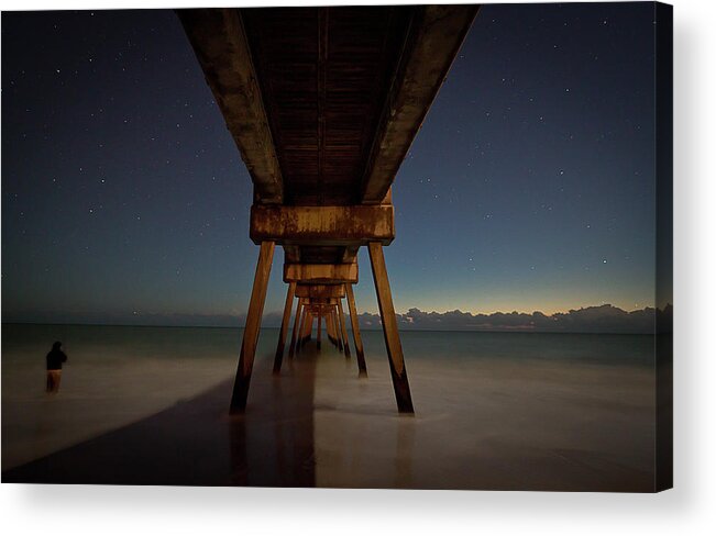 Fishing Acrylic Print featuring the photograph Night Fishing by R Scott Duncan