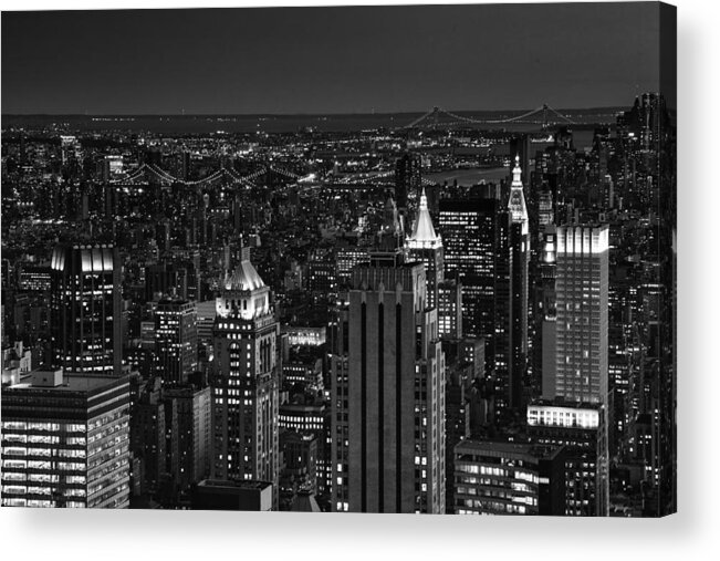 Manhattan Acrylic Print featuring the photograph Night in Manhattan by Patricia Montgomery