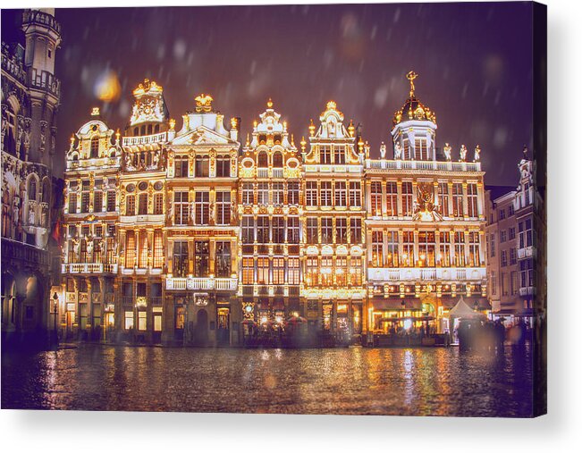 Brussels Acrylic Print featuring the photograph Night Rhymes by Iryna Goodall