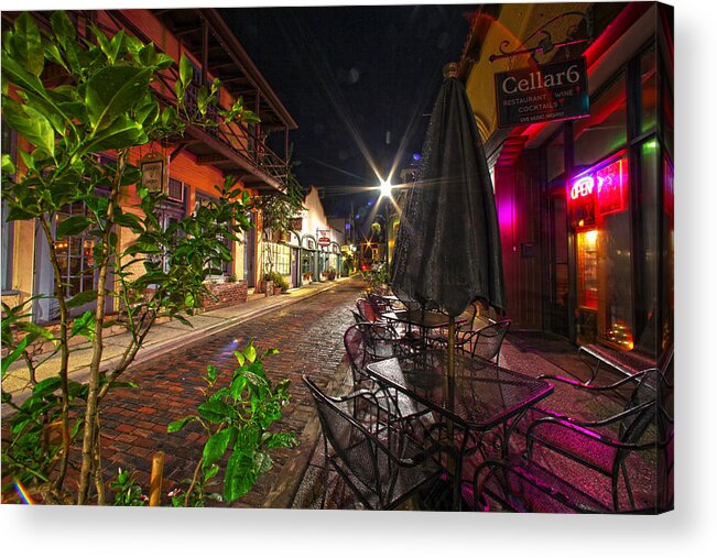 St Augustine Acrylic Print featuring the photograph Nights In Oldtown by Robert Och