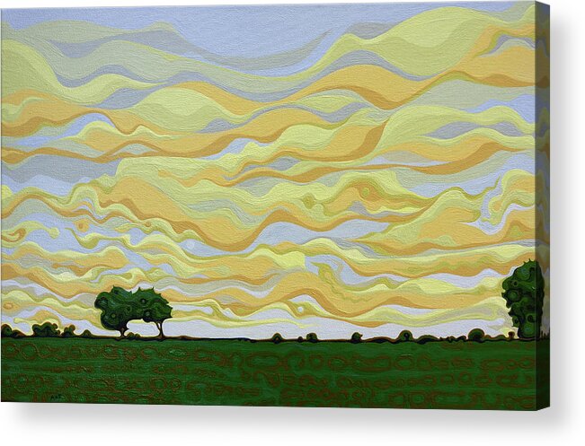 Landscape Acrylic Print featuring the painting Nimble Sigh Sky by Amy Ferrari