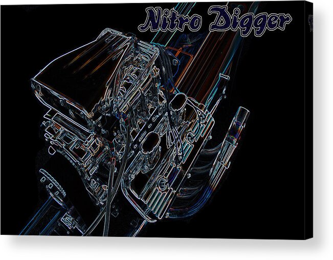 Nitro Acrylic Print featuring the digital art Nitro Digger 4 by Darrell Foster