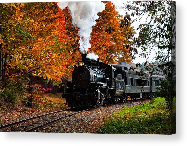 #jefffolger Acrylic Print featuring the photograph No. 40 passing the fall colors by Jeff Folger