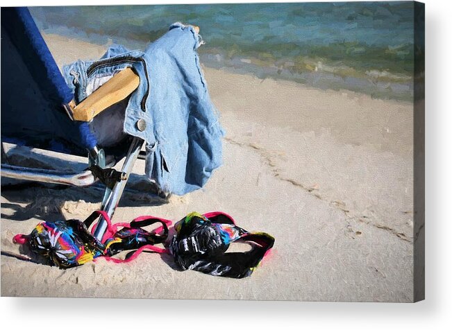 Skinny Dip Destin Acrylic Print featuring the photograph No Tan Lines Here by JC Findley
