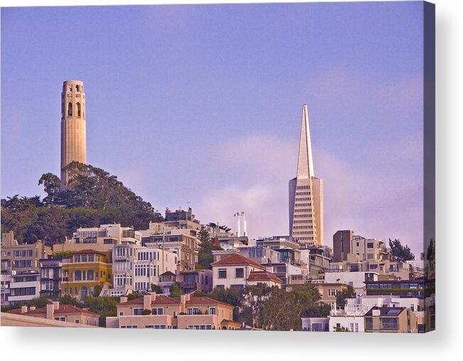 Landscape Acrylic Print featuring the photograph Nob Hill at Sunset by Ches Black