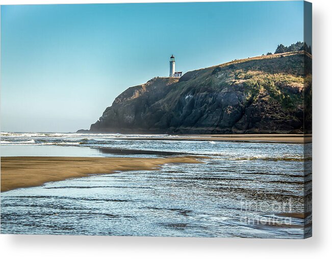 Beach Acrylic Print featuring the photograph North Head Lighthouse With the Morning Light by Robert Bales