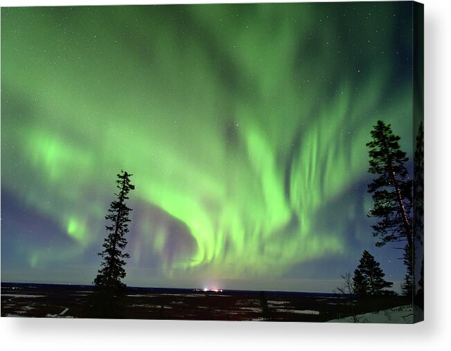 Aurora Borealis Acrylic Print featuring the photograph Northern Lights by Edwin Verin