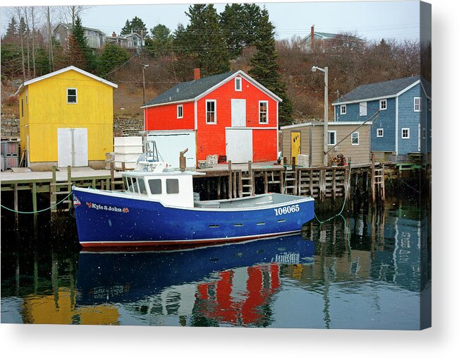 Canada Acrylic Print featuring the photograph Northwest Harbour, Nova Scotia, Canada in winter by Gary Corbett