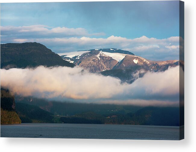 Norway Acrylic Print featuring the photograph Norway Fjord Innvikfjorden by Andy Myatt