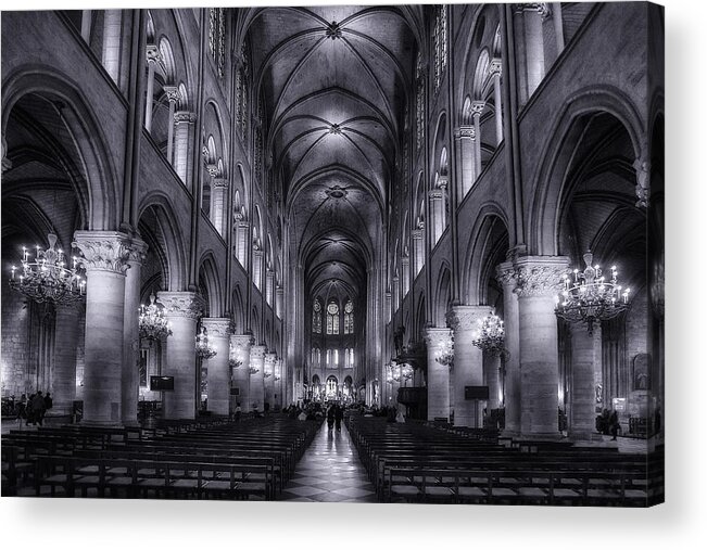 Church Acrylic Print featuring the photograph Notre Dame - Paris by Andrew Soundarajan