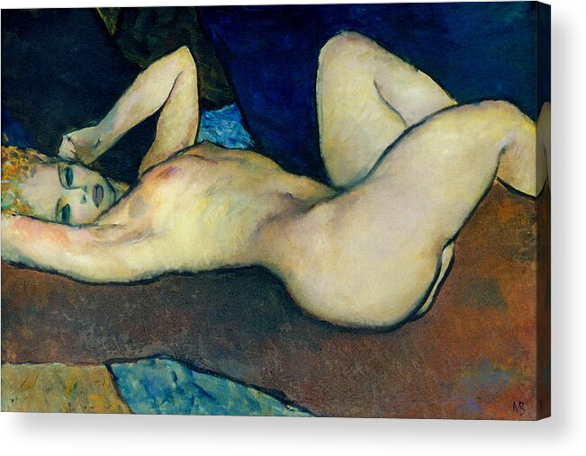 Nude Acrylic Print featuring the painting Nu 1 by Valeriy Mavlo