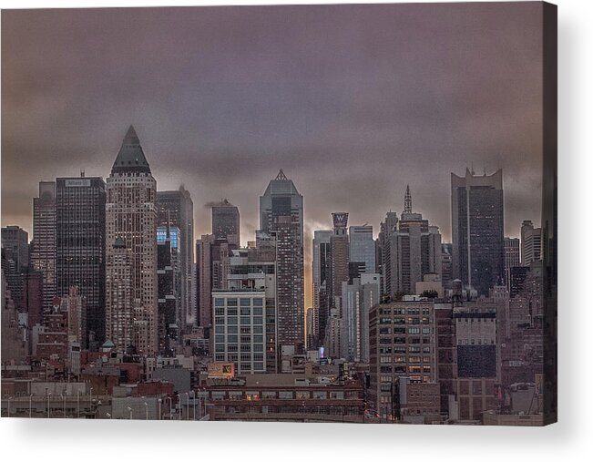 New York Acrylic Print featuring the photograph NYC at Dawn by Elvira Pinkhas