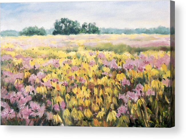Ingrid Dohm Acrylic Print featuring the painting Nygren Wetlands by Ingrid Dohm