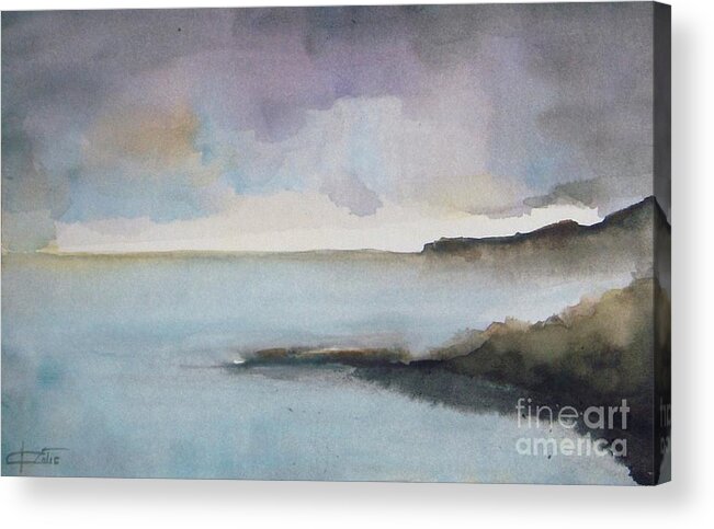 Abstract Acrylic Print featuring the painting Ocean Bay by Vesna Antic