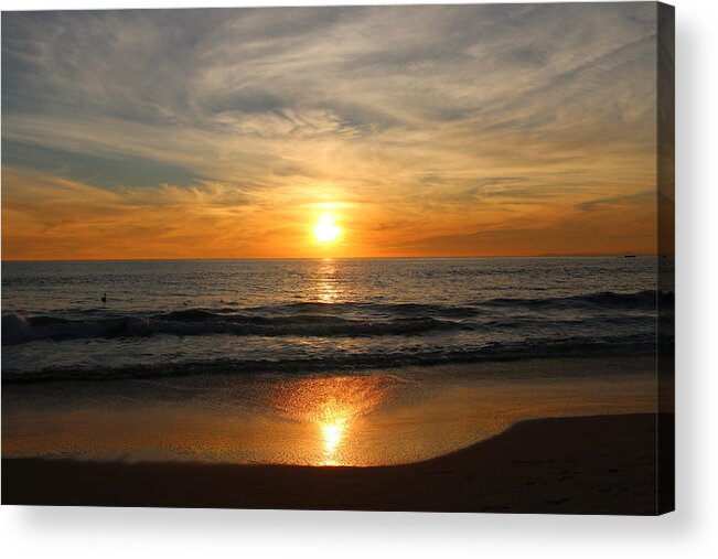 Ocean Acrylic Print featuring the photograph Ocean Sunset - 7 by Christy Pooschke