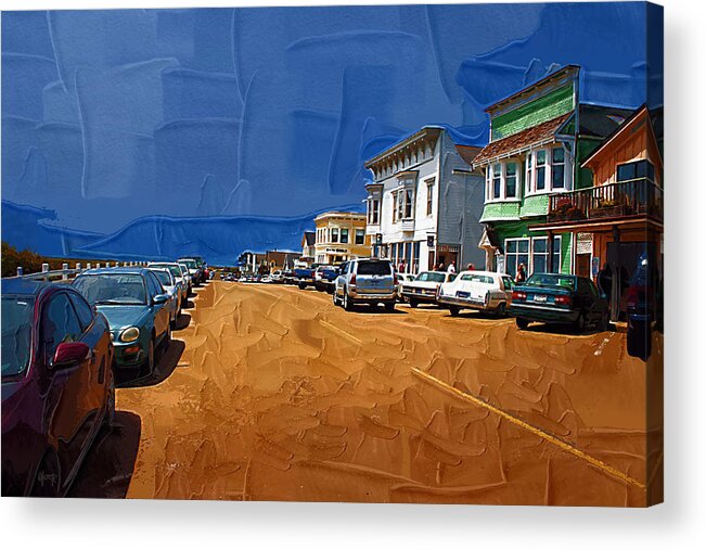 Mendocino Acrylic Print featuring the digital art Oh Mendocino by Holly Ethan