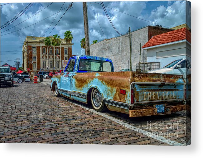 Car Show Acrylic Print featuring the photograph Olchevy by Alison Belsan Horton