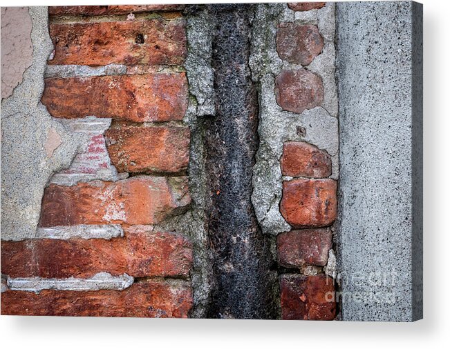 Wall Acrylic Print featuring the photograph Old brick wall abstract by Elena Elisseeva